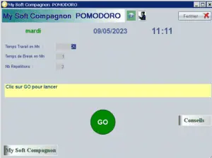 logiciel POMODORO